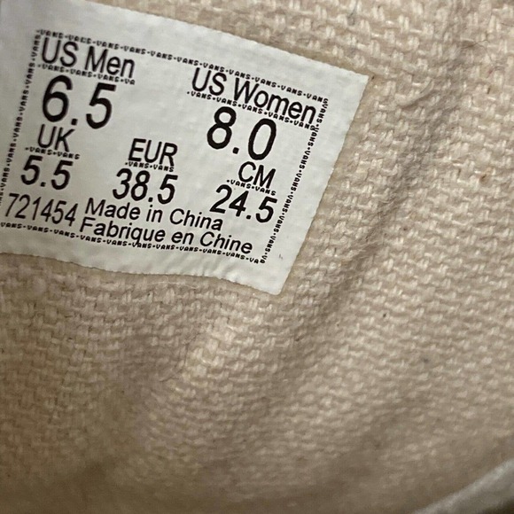 Vans Old Skool DIY Womens 8 Mens 6.5 Canvas Suede Sneakers Shoes Black‎ White - Picture 10 of 10